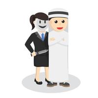 business woman secretary betrayar partner design character on white background vector