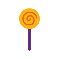 Vector illustration of cartoon Halloween lollipop on white background.