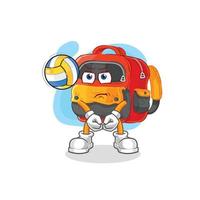 backpack cartoon vector