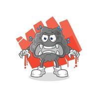 black cloud character vector