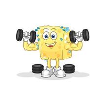 sponge character cartoon vector