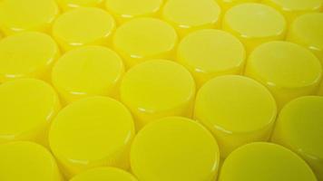 yellow Bottle  plastic cap for ego background. photo