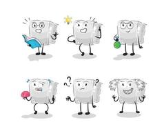 sugar cube cartoon vector