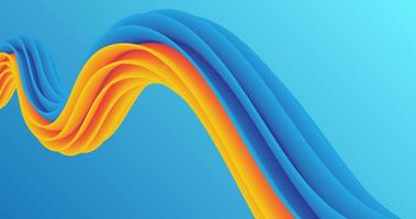 abstract background using wave pattern with 3d effect and yellow-blue color photo