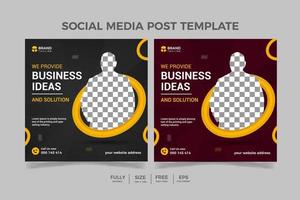 Modern social media template business agency for digital business and marketing sale promo vector