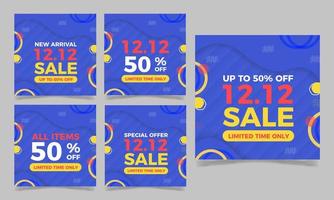 12.12 sale banner design for media promotions and social media promo vector