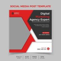 Digital Marketing Agency Social Media Post design, Square Unique Banner Design, Corporate Business Promotion Social Media Web Banner Template vector