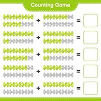 Count and match, count the number of Dumbbell and match with the right numbers. Educational children game, printable worksheet, vector illustration