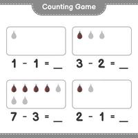 Count and match, count the number of Punching Bag and match with the right numbers. Educational children game, printable worksheet, vector illustration