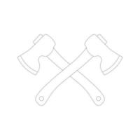 Axe tracing worksheet for kids vector