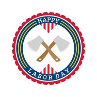 Happy Labor Day banner isolated on white background vector