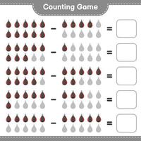 Count and match, count the number of Punching Bag and match with the right numbers. Educational children game, printable worksheet, vector illustration