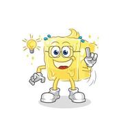 butter character cartoon vector