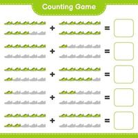 Count and match, count the number of Sneaker and match with the right numbers. Educational children game, printable worksheet, vector illustration