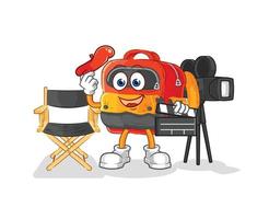 backpack cartoon vector