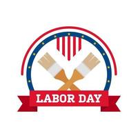 Happy Labor Day banner isolated on white background vector