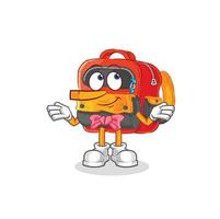 school backpack vector character