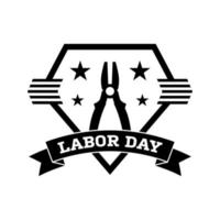 Happy Labor Day banner isolated on white background vector