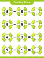 Count and match, count the number of Dumbbell and match with the right numbers. Educational children game, printable worksheet, vector illustration