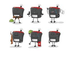 radio cartoon character vector