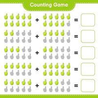 Count and match, count the number of Foam Finger and match with the right numbers. Educational children game, printable worksheet, vector illustration