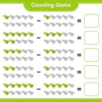 Count and match, count the number of Whistle and match with the right numbers. Educational children game, printable worksheet, vector illustration