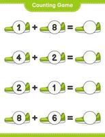 Count and match, count the number of Sneaker and match with the right numbers. Educational children game, printable worksheet, vector illustration