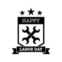 Happy Labor Day banner isolated on white background vector