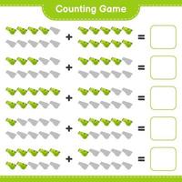 Count and match, count the number of Whistle and match with the right numbers. Educational children game, printable worksheet, vector illustration