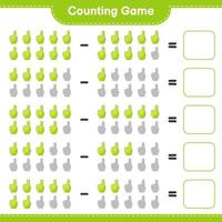 Count and match, count the number of Foam Finger and match with the right numbers. Educational children game, printable worksheet, vector illustration