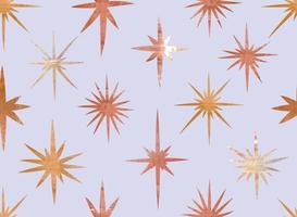 Seamless festive pattern with golden stars. vector