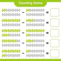 Count and match, count the number of Dumbbell and match with the right numbers. Educational children game, printable worksheet, vector illustration