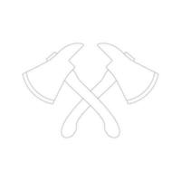 Axe tracing worksheet for kids vector