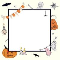 Halloween frame in abstract style. Celebration concept. vector