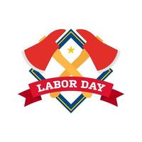 Happy Labor Day banner isolated on white background vector