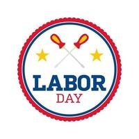 Happy Labor Day banner isolated on white background vector