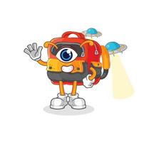 backpack cartoon vector