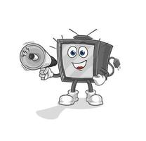 vintage tv cartoon character vector