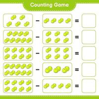 Count and match, count the number of Tennis Ball and match with the right numbers. Educational children game, printable worksheet, vector illustration