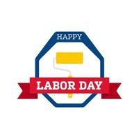 Happy Labor Day banner isolated on white background vector