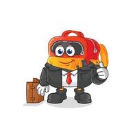 school backpack vector character