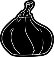 cartoon icon drawing of a squash vector