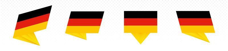 Flag of Germany in modern abstract design, flag set. vector