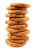 The cookie tower is isolated on a white background. photo