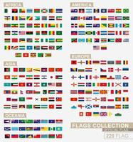 Flag of the world, big collection sorted alphabetical. vector