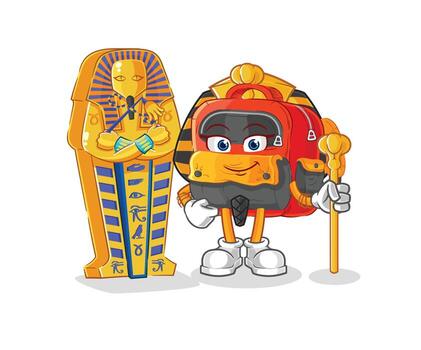 backpack cartoon vector