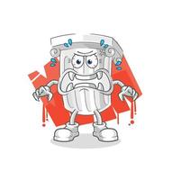 roman pillar cartoon character vector