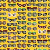 seamless pattern collection of colorful sunglasses isolated simple different shapes of frames hand drawn photo