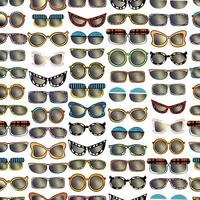 seamless pattern collection of colorful sunglasses isolated simple different shapes of frames hand drawn photo