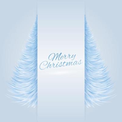 Merry Christmas Greeting Card with abstract Christmas tree.